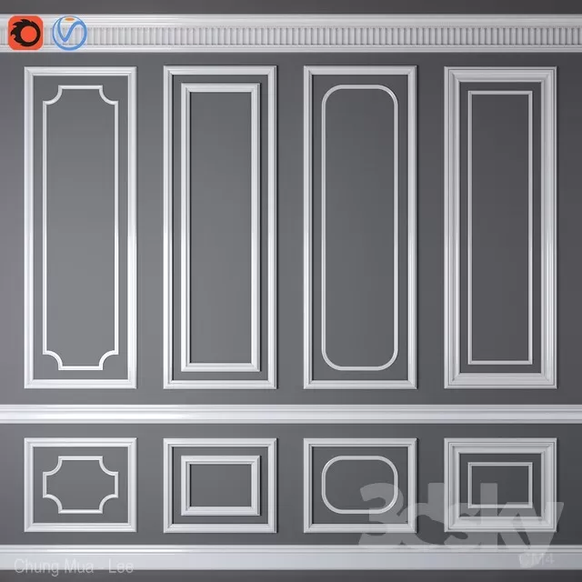 DECORATION – DECORATIVE PLASTER – 3D MODELS – FREE DOWNLOAD – 3665