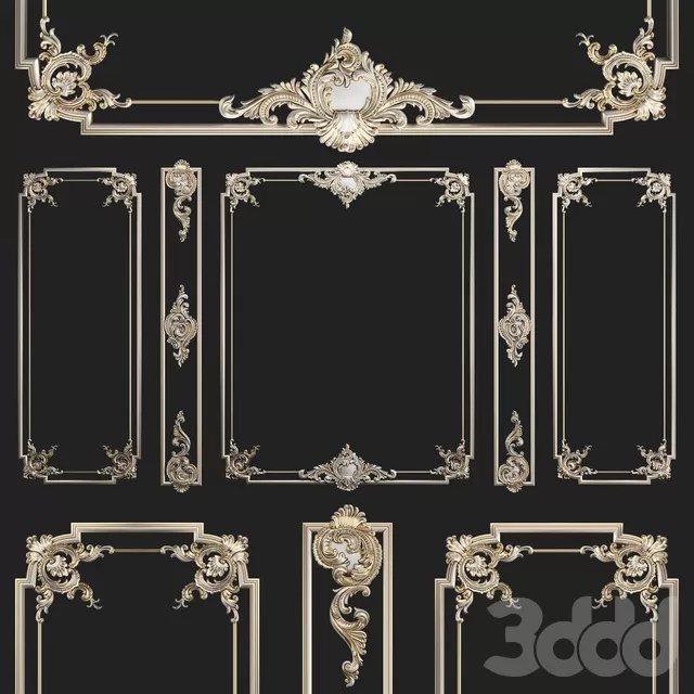 DECORATION – DECORATIVE PLASTER – 3D MODELS – FREE DOWNLOAD – 3717