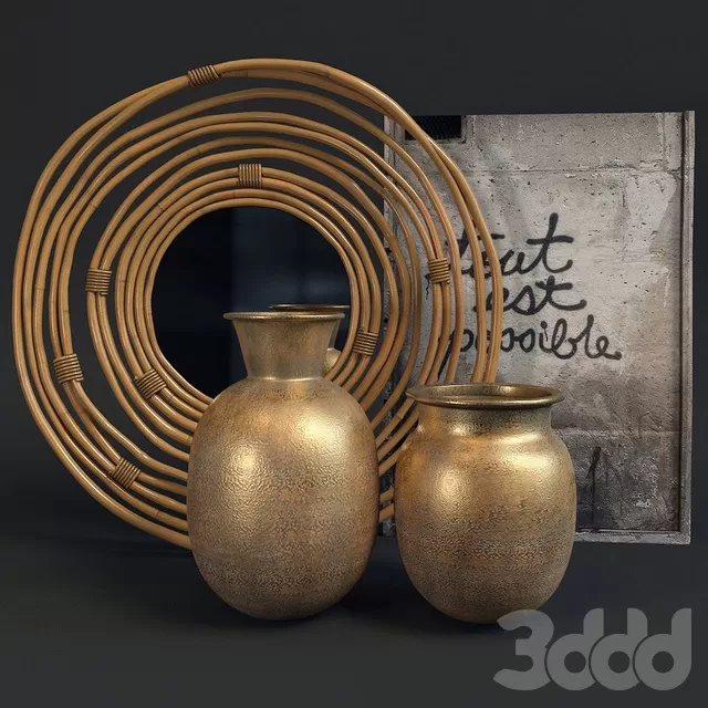 DECORATION – DECORATIVE SET – 3D MODELS – FREE DOWNLOAD – 3746