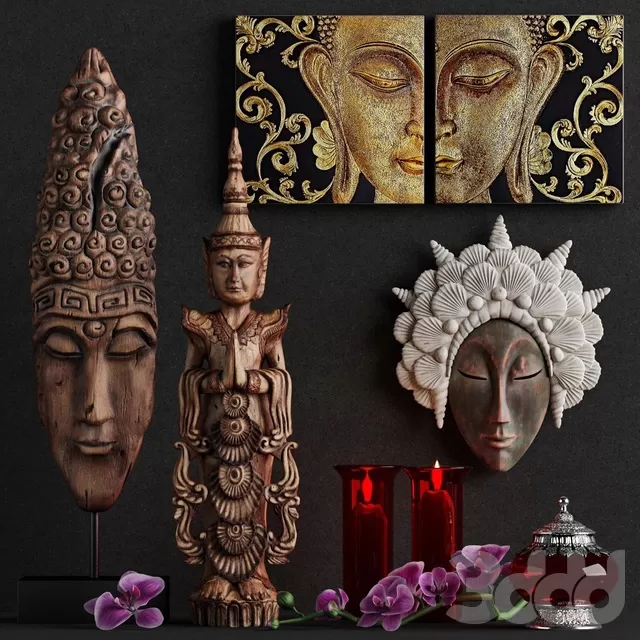 DECORATION – DECORATIVE SET – 3D MODELS – FREE DOWNLOAD – 3757