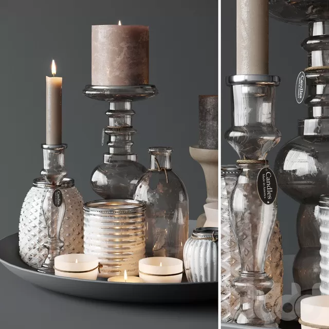 DECORATION – DECORATIVE SET – 3D MODELS – FREE DOWNLOAD – 3834