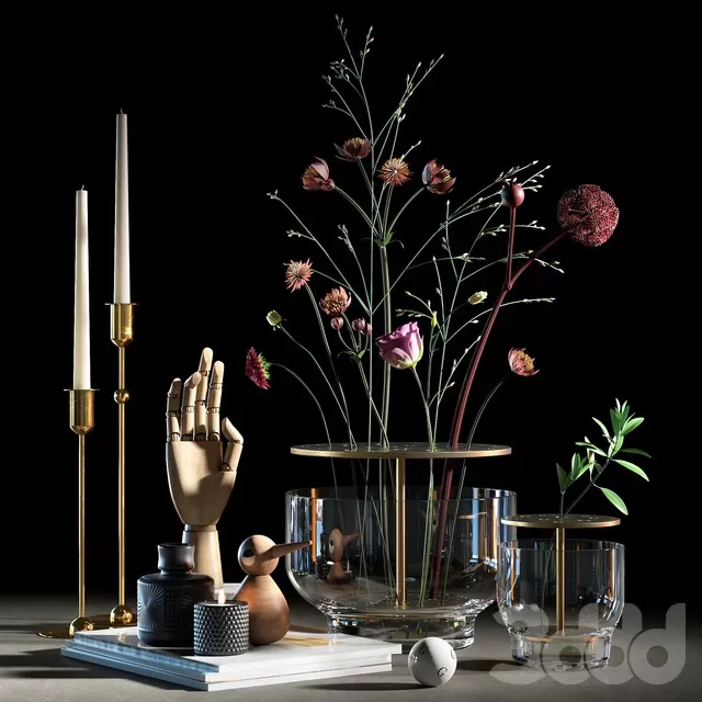 DECORATION – DECORATIVE SET – 3D MODELS – FREE DOWNLOAD – 3844