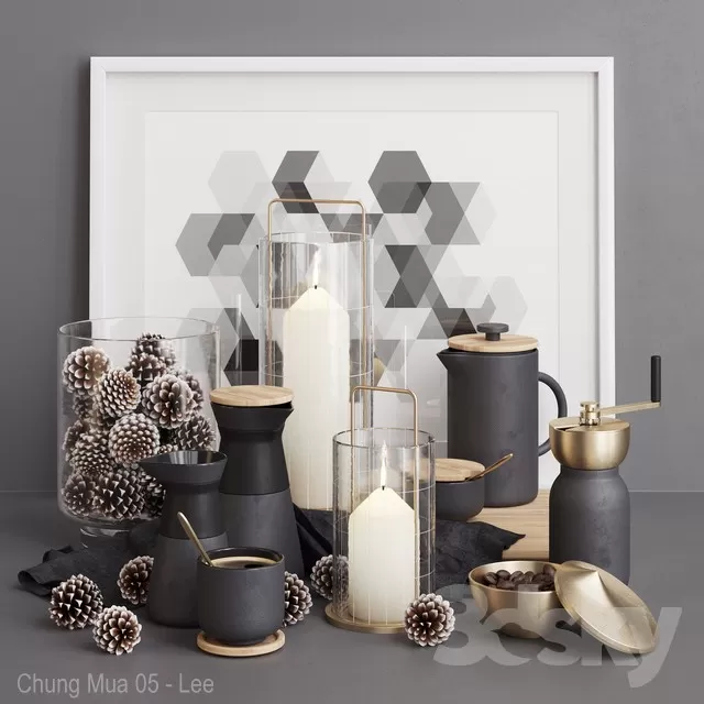 DECORATION – DECORATIVE SET – 3D MODELS – FREE DOWNLOAD – 3849