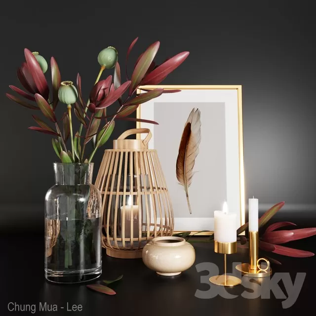 DECORATION – DECORATIVE SET – 3D MODELS – FREE DOWNLOAD – 3852