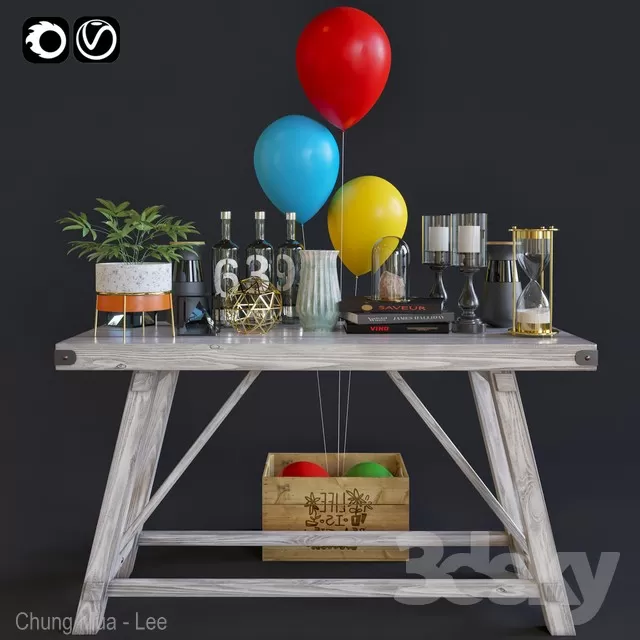 DECORATION – DECORATIVE SET – 3D MODELS – FREE DOWNLOAD – 3857