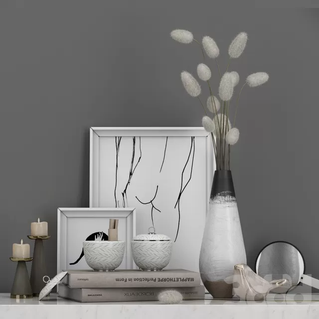 DECORATION – DECORATIVE SET – 3D MODELS – FREE DOWNLOAD – 3860