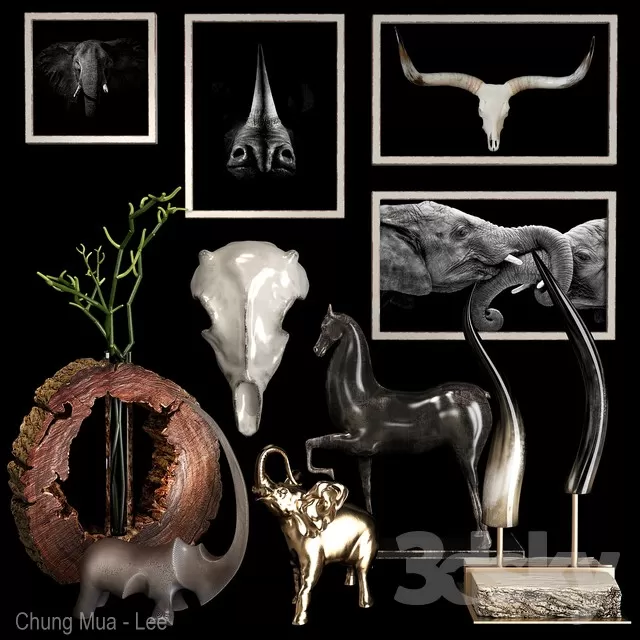 DECORATION – DECORATIVE SET – 3D MODELS – FREE DOWNLOAD – 3885