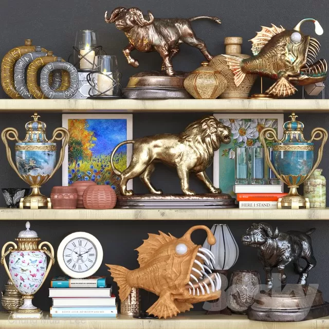 DECORATION – DECORATIVE SET – 3D MODELS – FREE DOWNLOAD – 3886