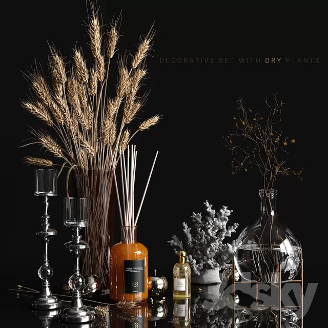 DECORATION – DECORATIVE SET – 3D MODELS – FREE DOWNLOAD – 3908