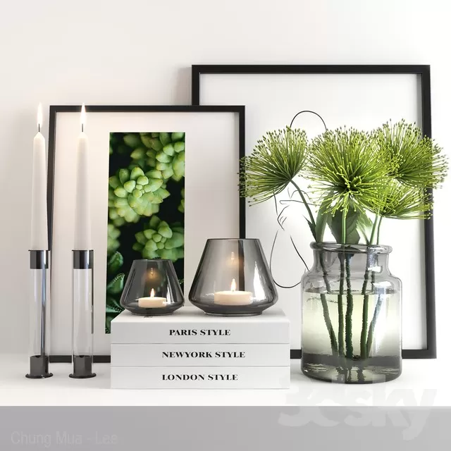 DECORATION – DECORATIVE SET – 3D MODELS – FREE DOWNLOAD – 3918