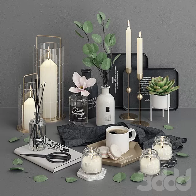 DECORATION – DECORATIVE SET – 3D MODELS – FREE DOWNLOAD – 3921