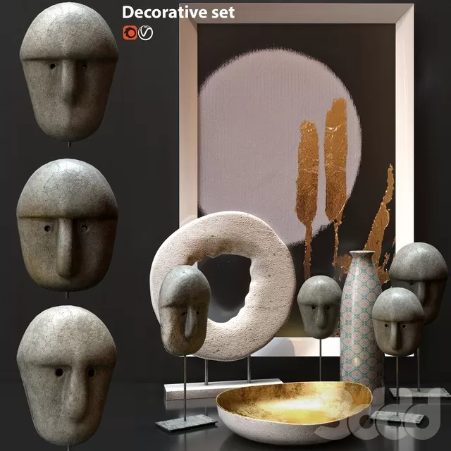 DECORATION – DECORATIVE SET – 3D MODELS – FREE DOWNLOAD – 3961