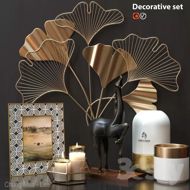 DECORATION – DECORATIVE SET – 3D MODELS – FREE DOWNLOAD – 3963