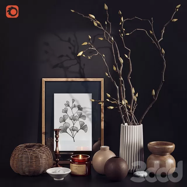 DECORATION – DECORATIVE SET – 3D MODELS – FREE DOWNLOAD – 3964