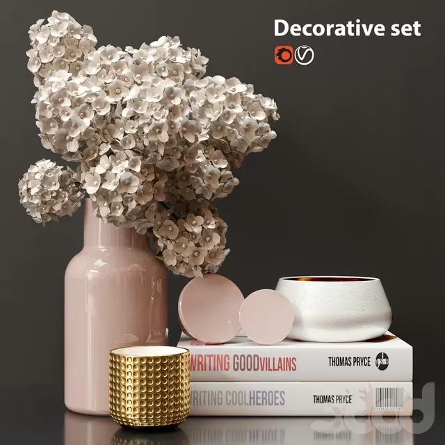 DECORATION – DECORATIVE SET – 3D MODELS – FREE DOWNLOAD – 3978