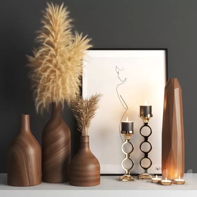 DECORATION – DECORATIVE SET – 3D MODELS – FREE DOWNLOAD – 3981