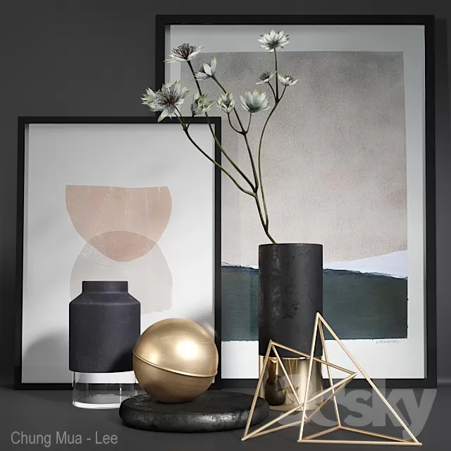 DECORATION – DECORATIVE SET – 3D MODELS – FREE DOWNLOAD – 3982