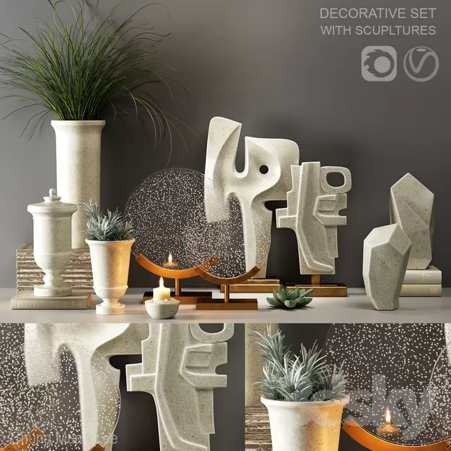 DECORATION – DECORATIVE SET – 3D MODELS – FREE DOWNLOAD – 3995
