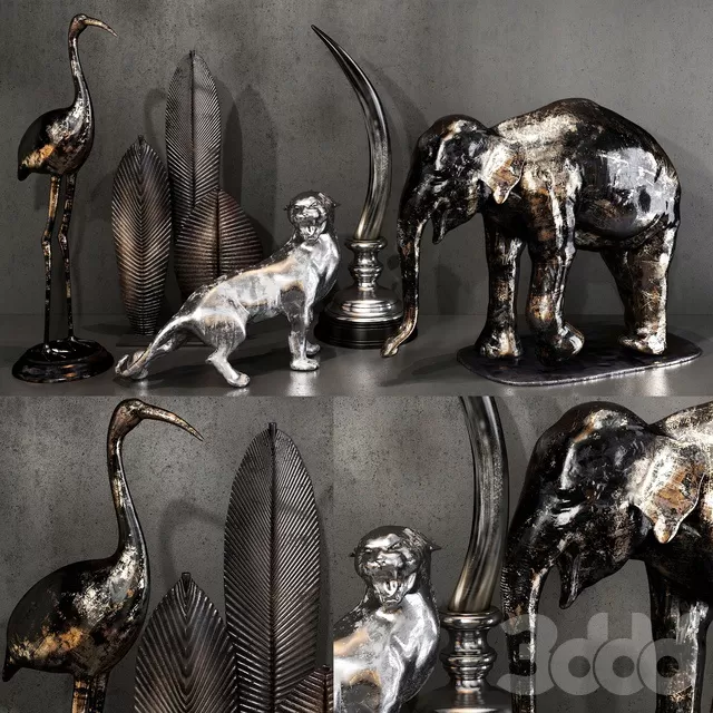 DECORATION – DECORATIVE SET – 3D MODELS – FREE DOWNLOAD – 3998