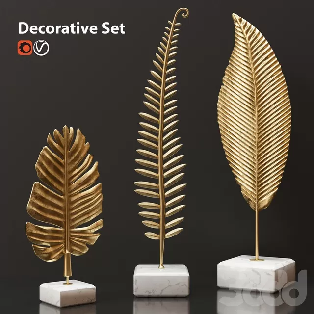 DECORATION – DECORATIVE SET – 3D MODELS – FREE DOWNLOAD – 4002