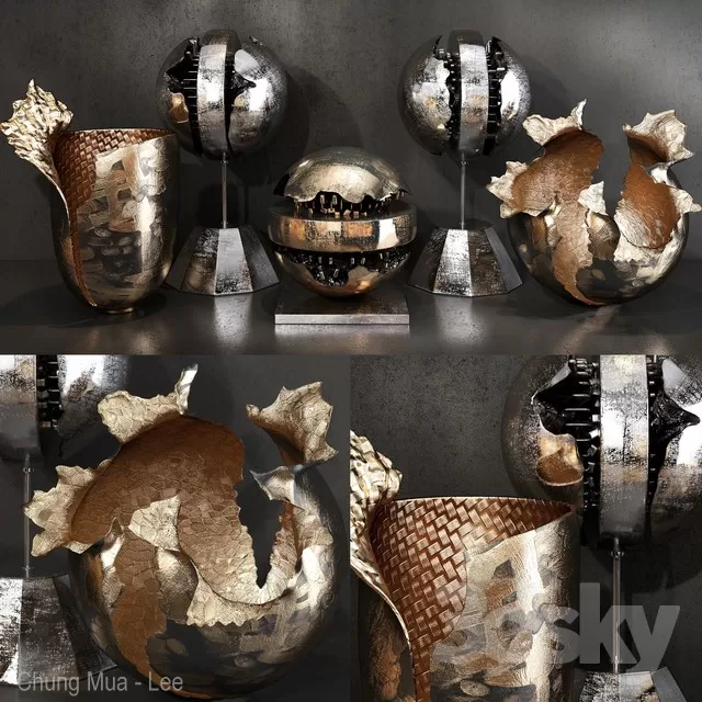 DECORATION – DECORATIVE SET – 3D MODELS – FREE DOWNLOAD – 4004