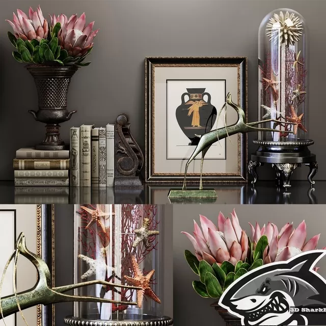 DECORATION – DECORATIVE SET – 3D MODELS – FREE DOWNLOAD – 4013