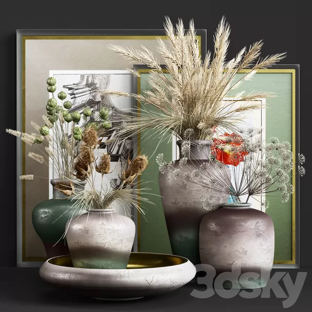 DECORATION – DECORATIVE SET – 3D MODELS – FREE DOWNLOAD – 4019