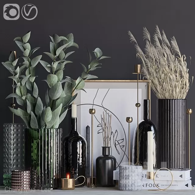 DECORATION – DECORATIVE SET – 3D MODELS – FREE DOWNLOAD – 4022