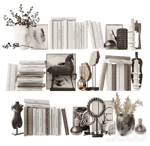 DECORATION – DECORATIVE SET – 3D MODELS – FREE DOWNLOAD – 4023