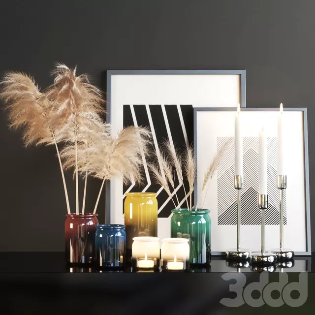 DECORATION – DECORATIVE SET – 3D MODELS – FREE DOWNLOAD – 4025