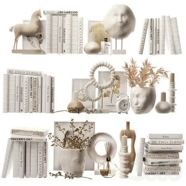 DECORATION – DECORATIVE SET – 3D MODELS – FREE DOWNLOAD – 4032