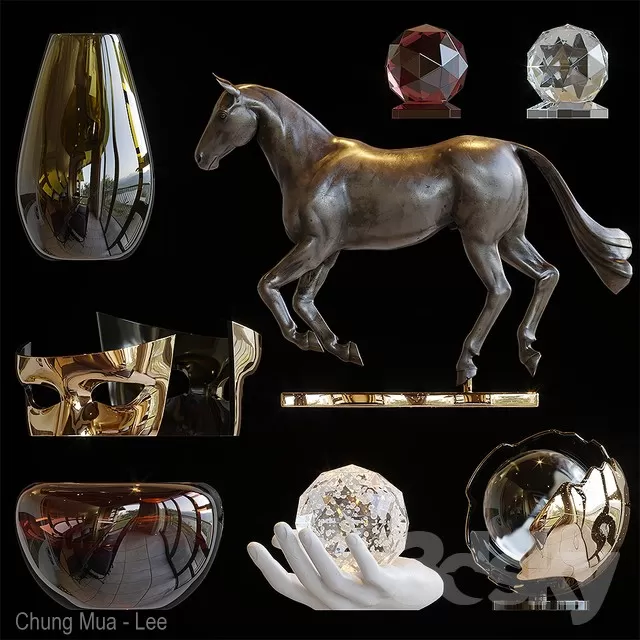 DECORATION – DECORATIVE SET – 3D MODELS – FREE DOWNLOAD – 4034