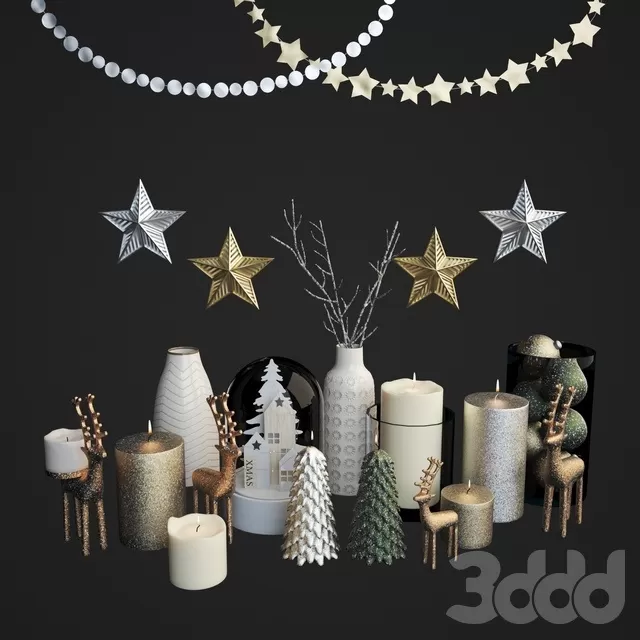 DECORATION – DECORATIVE SET – 3D MODELS – FREE DOWNLOAD – 4066
