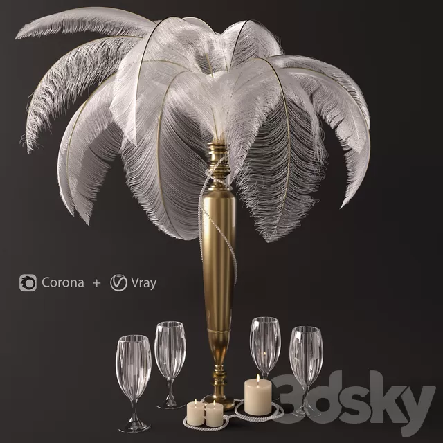 DECORATION – DECORATIVE SET – 3D MODELS – FREE DOWNLOAD – 4096