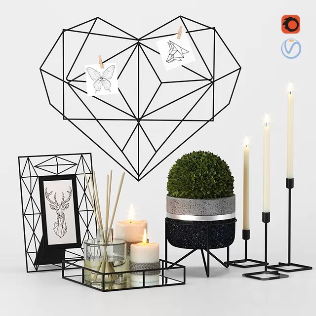 DECORATION – DECORATIVE SET – 3D MODELS – FREE DOWNLOAD – 4103