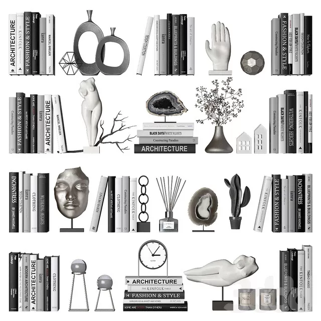 DECORATION – DECORATIVE SET – 3D MODELS – FREE DOWNLOAD – 4115