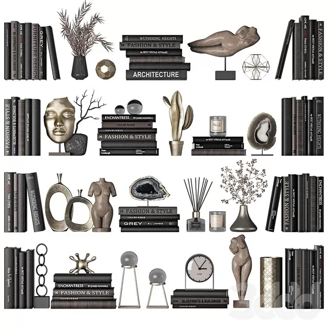 DECORATION – DECORATIVE SET – 3D MODELS – FREE DOWNLOAD – 4117
