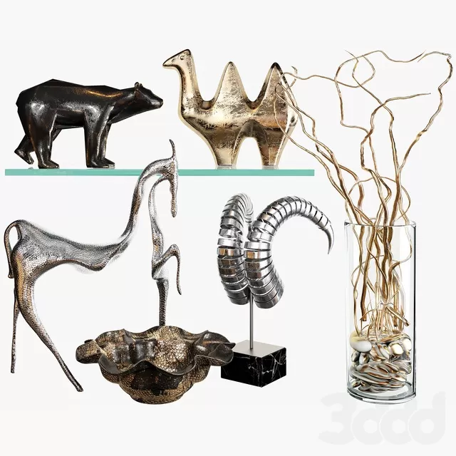 DECORATION – DECORATIVE SET – 3D MODELS – FREE DOWNLOAD – 4118