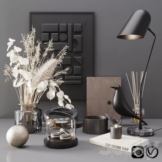 DECORATION – DECORATIVE SET – 3D MODELS – FREE DOWNLOAD – 4135