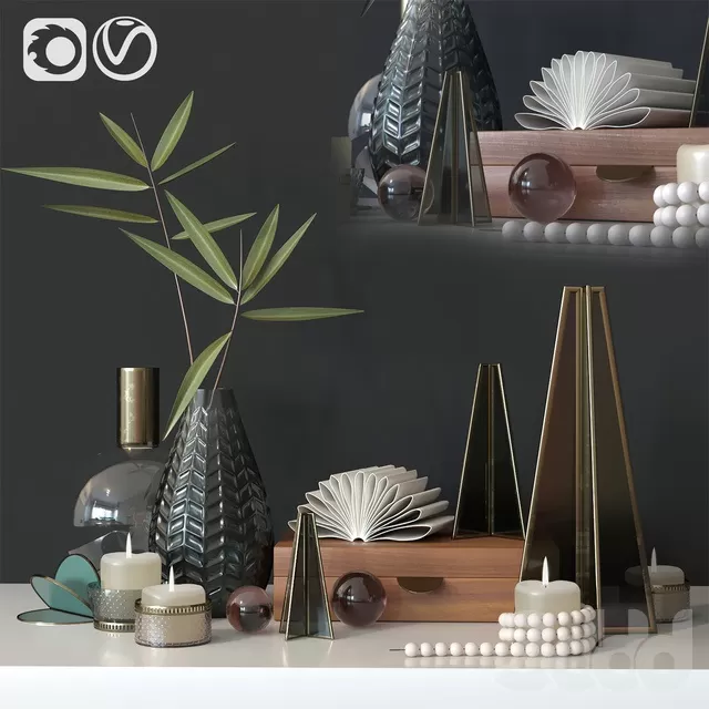 DECORATION – DECORATIVE SET – 3D MODELS – FREE DOWNLOAD – 4147