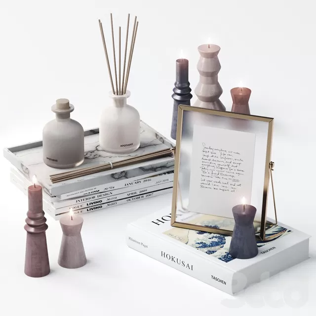 DECORATION – DECORATIVE SET – 3D MODELS – FREE DOWNLOAD – 4158