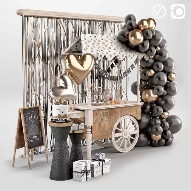 DECORATION – DECORATIVE SET – 3D MODELS – FREE DOWNLOAD – 4168