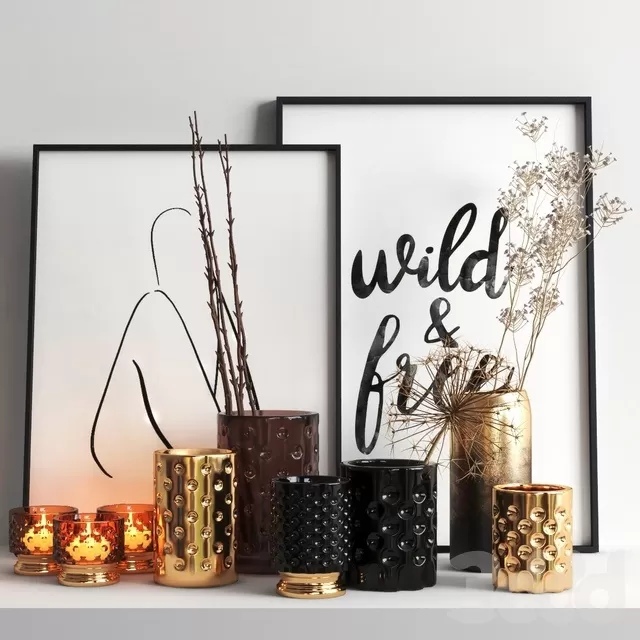 DECORATION – DECORATIVE SET – 3D MODELS – FREE DOWNLOAD – 4170