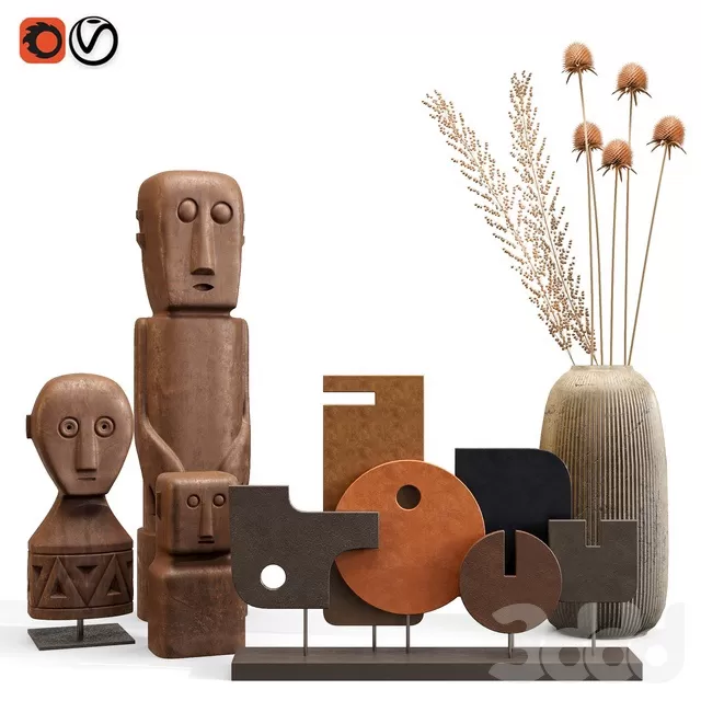 DECORATION – DECORATIVE SET – 3D MODELS – FREE DOWNLOAD – 4173