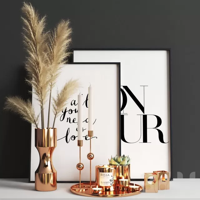 DECORATION – DECORATIVE SET – 3D MODELS – FREE DOWNLOAD – 4176