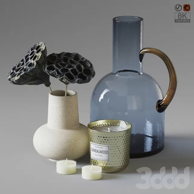 DECORATION – DECORATIVE SET – 3D MODELS – FREE DOWNLOAD – 4184