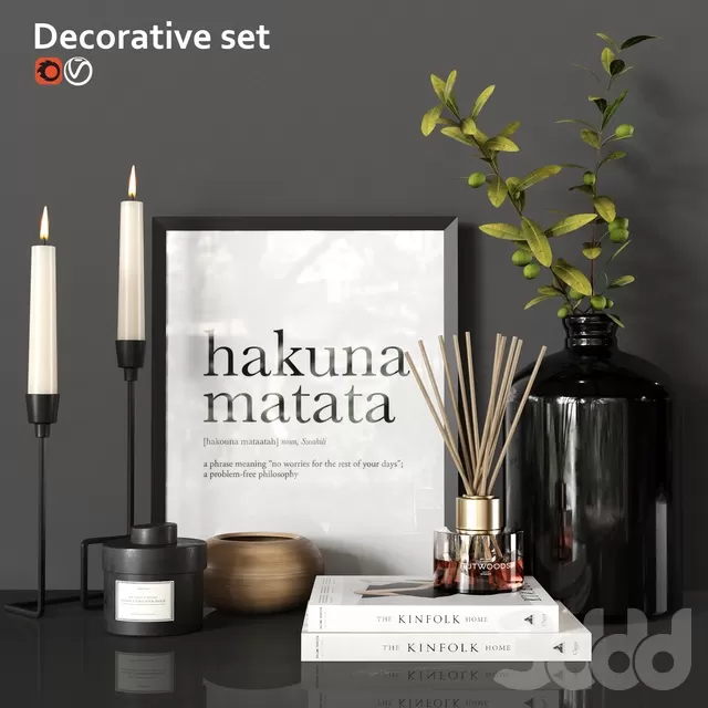 DECORATION – DECORATIVE SET – 3D MODELS – FREE DOWNLOAD – 4199