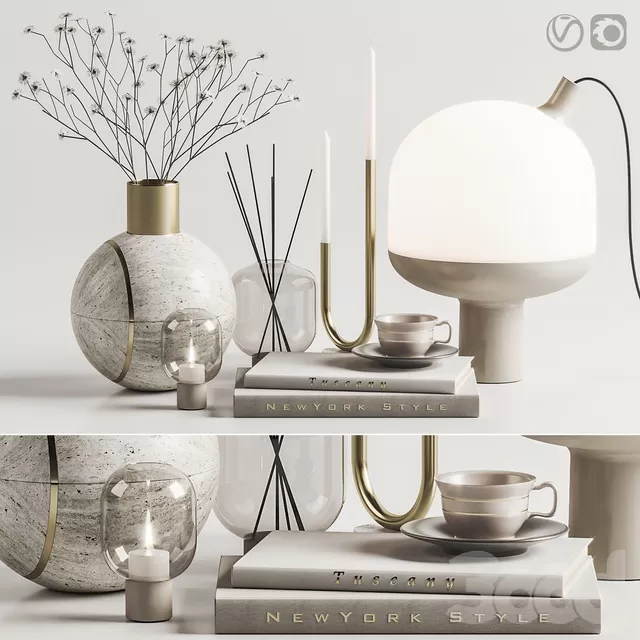 DECORATION – DECORATIVE SET – 3D MODELS – FREE DOWNLOAD – 4203