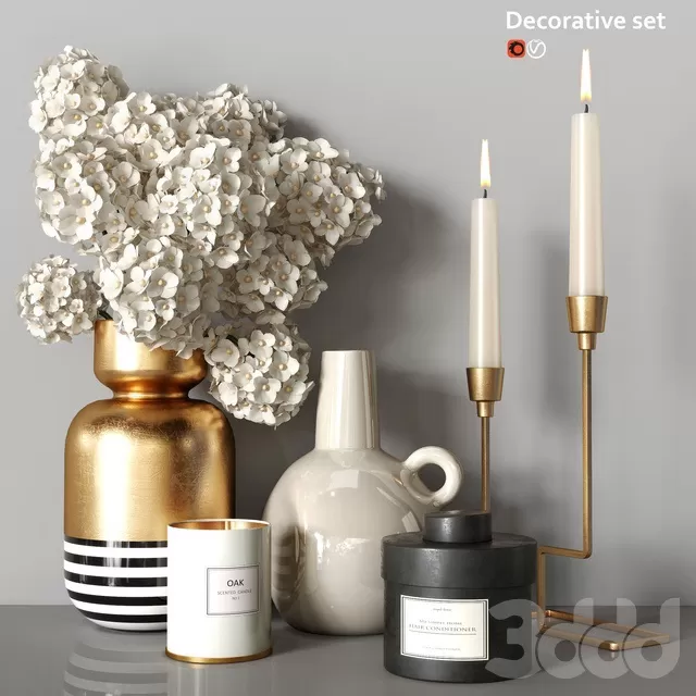 DECORATION – DECORATIVE SET – 3D MODELS – FREE DOWNLOAD – 4228