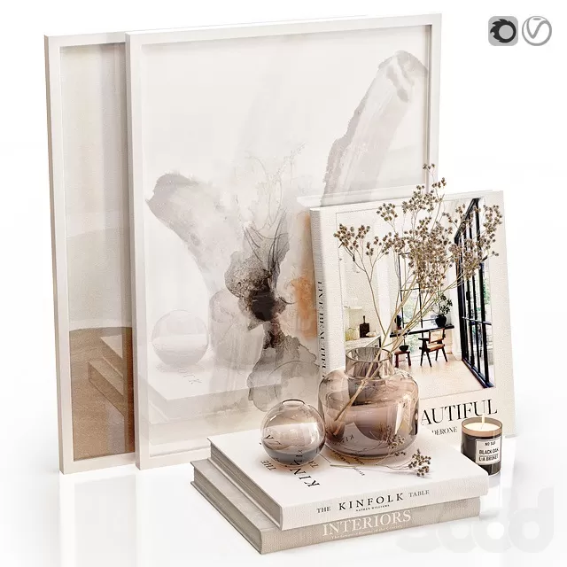 DECORATION – DECORATIVE SET – 3D MODELS – FREE DOWNLOAD – 4234